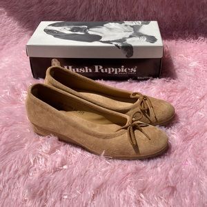 Vintage Hush Puppies Coco wedge ballerina shoes in box size 8.5